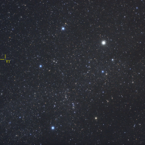 ぎょしゃ座と岩本彗星 (C/2018 Y1) 19/02/22