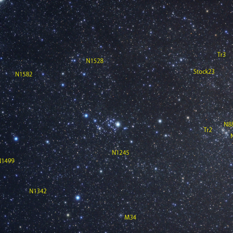 ペルセウス座と散開星団