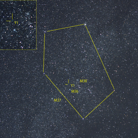 ぎょしゃ座と岩本彗星 (C/2018 Y1) 19/02/27