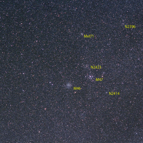 とも座北部の散開星団