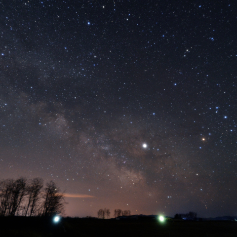 昇る夏の天の川