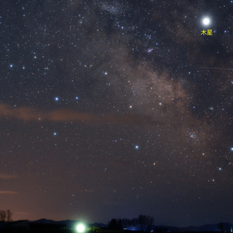 天の川と木星・土星
