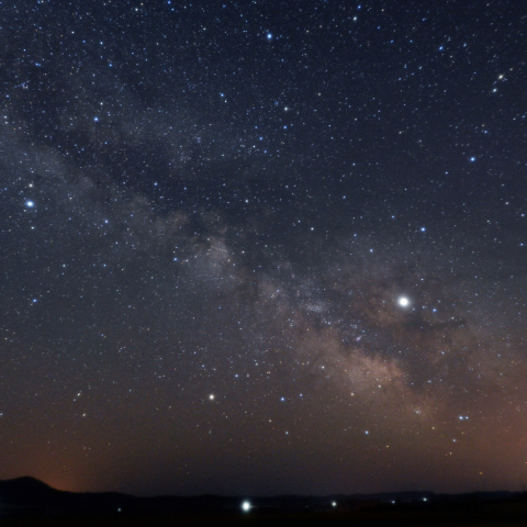 昇る夏の天の川