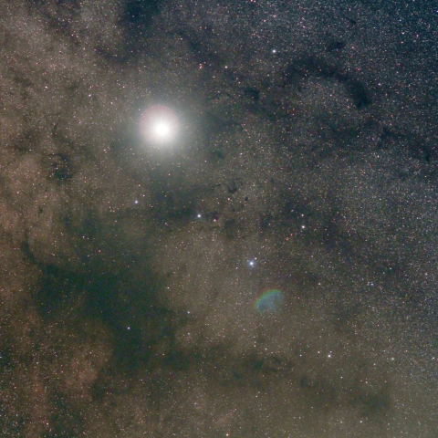 暗黒星雲と木星