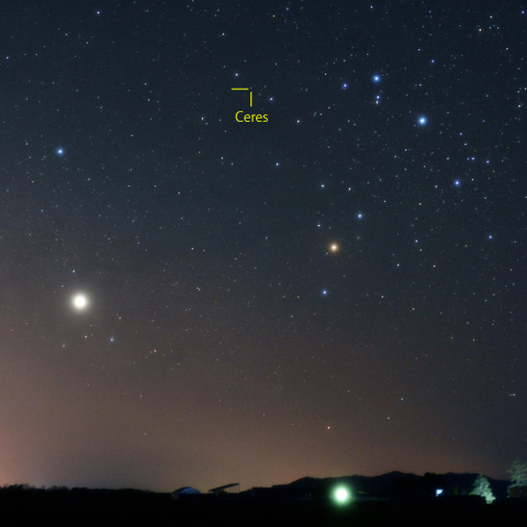 昇るさそり座と準惑星ケレス