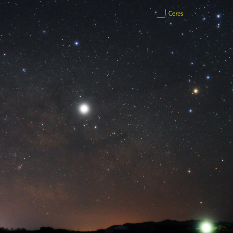 昇るさそり座と準惑星ケレス