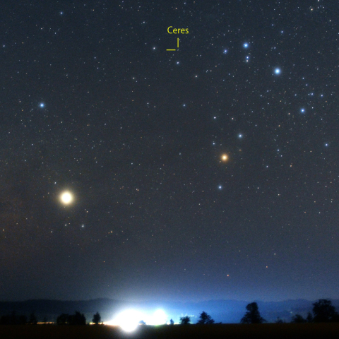 昇るさそり座と準惑星ケレス