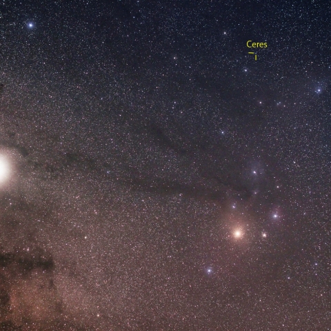 さそり座頭部と準惑星ケレス