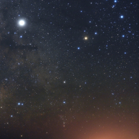 南中間近のさそり座と準惑星ケレス