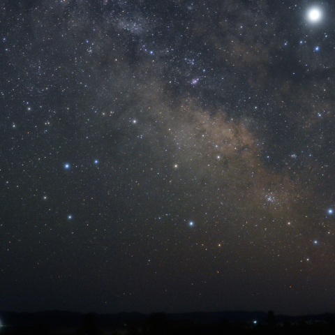 天の川と木星・土星