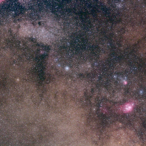 いて座の天の川と星雲