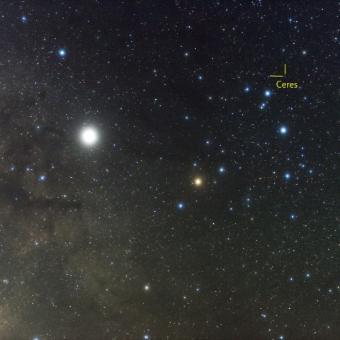 さそり座と準惑星ケレス