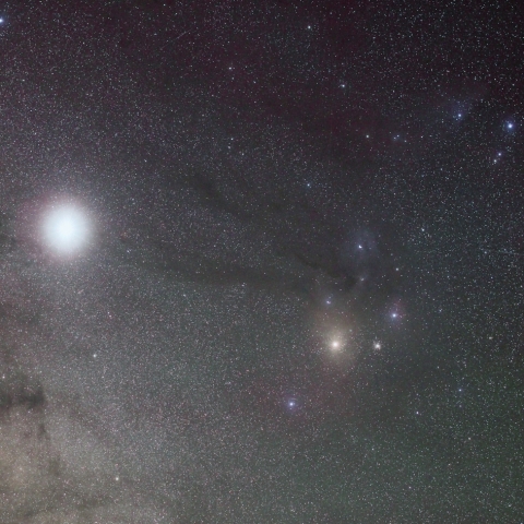 さそり座北部と木星