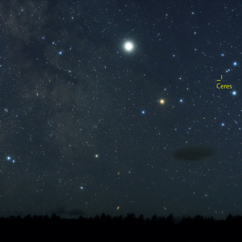 西に傾いたさそりと小惑星ケレス