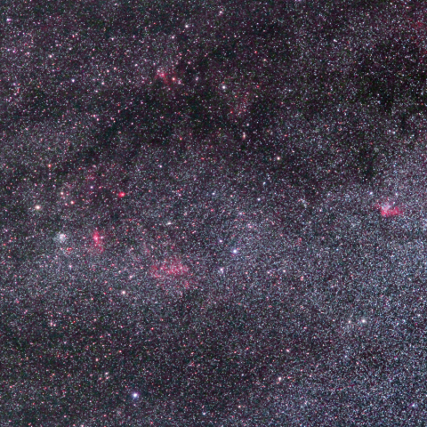 M52と周辺の散光星雲