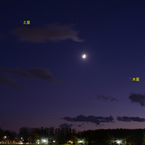 月と木星・土星