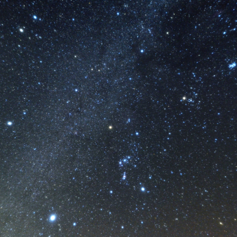 冬の星座と天の川