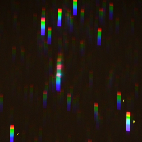 オリオン座南部のスペクトル