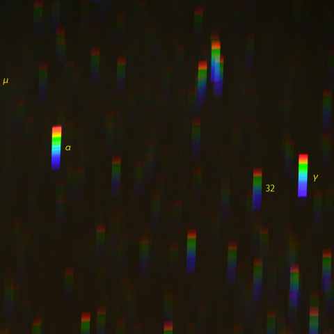 オリオン座北部のスペクトル