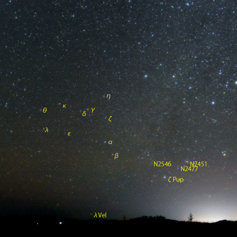 らしんばん座と天の川