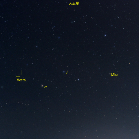 変光星ミラと小惑星ベスタ