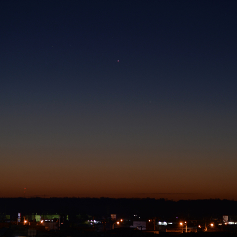 明け方の水星