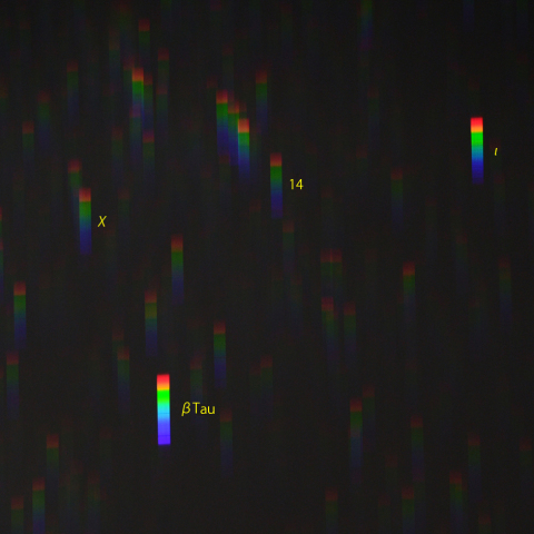 ぎょしゃ座南部のスペクトル