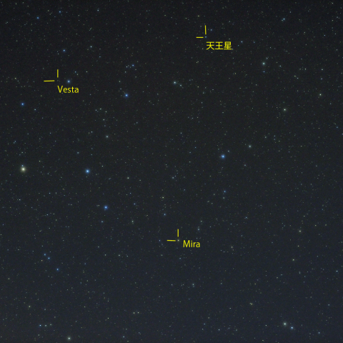 変光星ミラと小惑星ベスタ