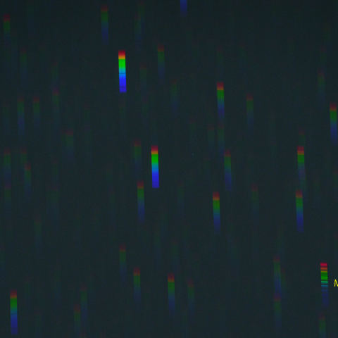 くじら座頭部のスペクトル