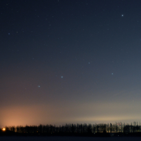 地平線上の北斗七星
