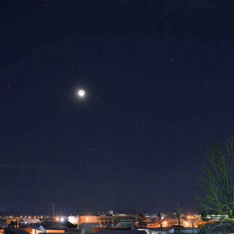 さそり座と月と火星