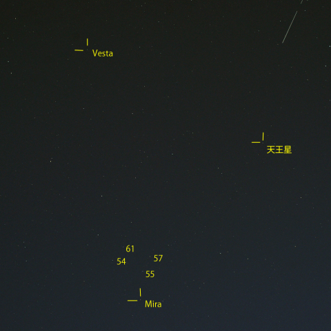変光星ミラと小惑星ベスタ