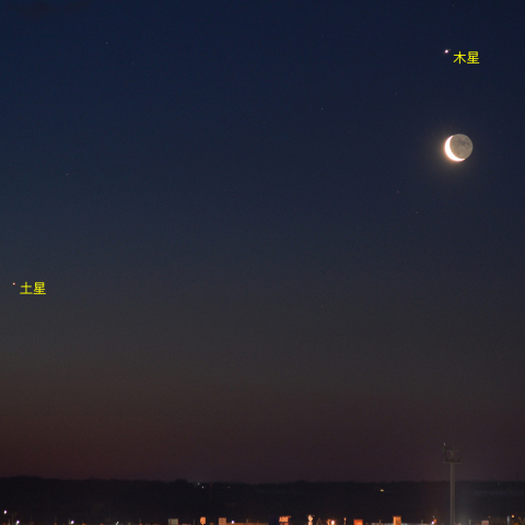 月と木星・土星