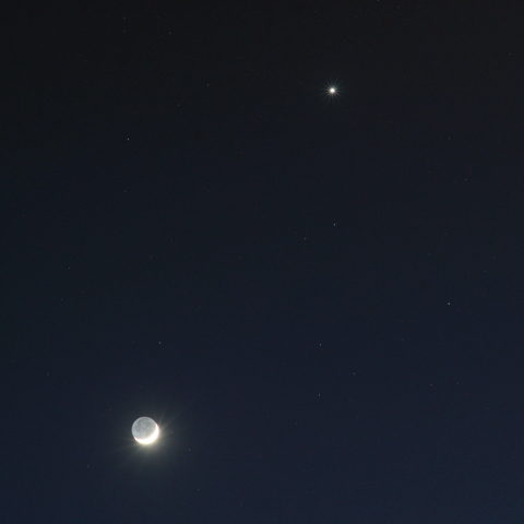 月と金星