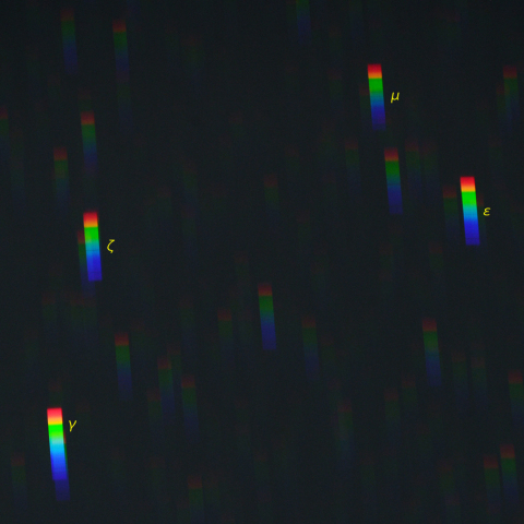 しし座の大鎌のスペクトル