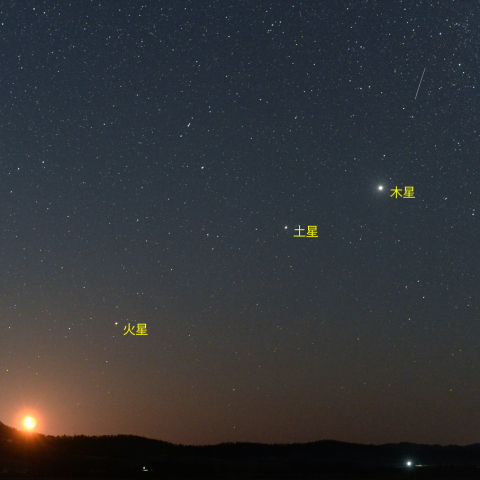 月の出 と三惑星