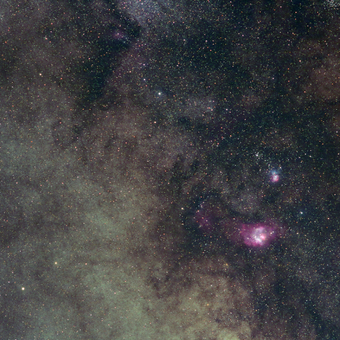 いて座の天の川と星雲