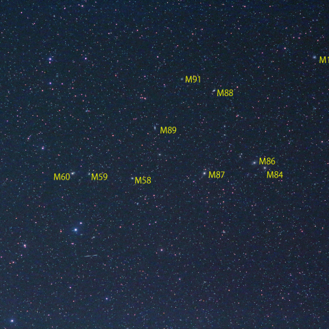 おとめ座・かみのけ座境界部の銀河団