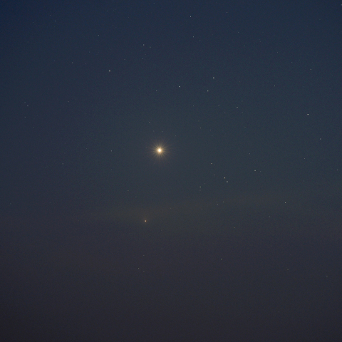 ヒヤデス星団を行く金星