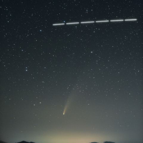 ネオワイズ彗星 (C/2020 F3) とISS