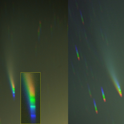 ネオワイズ彗星のスペクトル (7月18日)