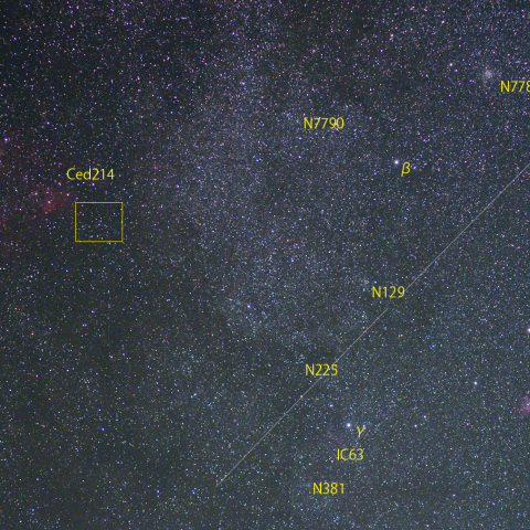 カシオペヤ座の星雲・星団と新星