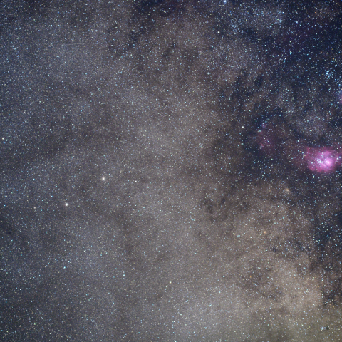 天の川中心部と星雲星団