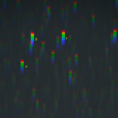 エリダヌス座γ付近のスペクトル