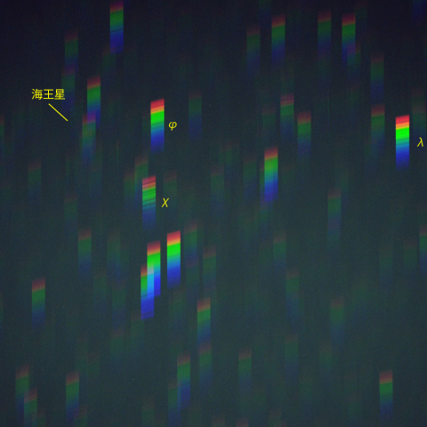 みずがめ座φ星付近のスペクトル