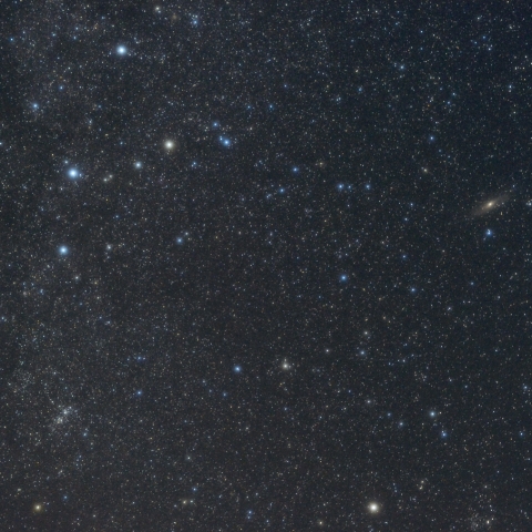 カシオペヤからアンドロメダへ