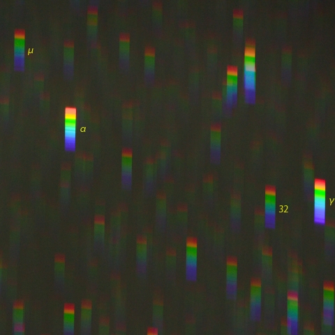 オリオン座主要部(北)のスペクトル