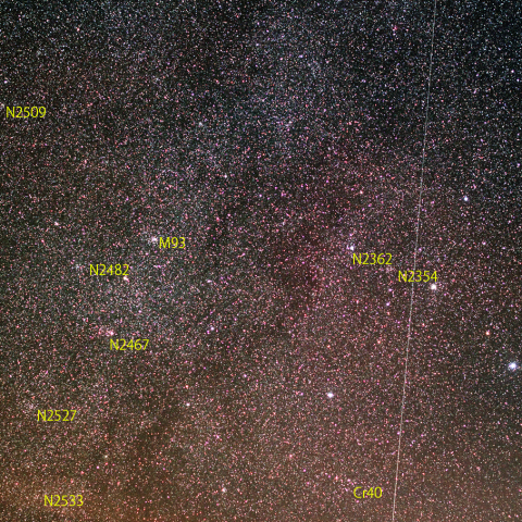 とも座～おおいぬ座の星雲星団