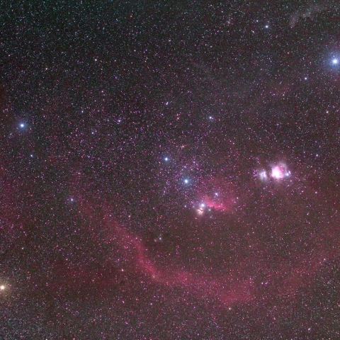 オリオン座の散光星雲