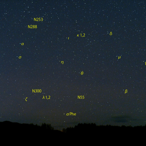 南天低いちょうこくしつ座